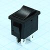 R19-20BBOT-G, выключатель клавишный 6а 250в on-off 4 pin -черный-