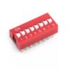 L-KLS7-DST-08-R-00, dip-переключатель 8 групп красный монтаж в отверстие шаг 2.54мм 0.025a 24в с выступающим движком