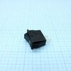 RK1-11 1X1 B/B"0-", выключатель клавишный on-off без подсветки цвет корпуса (черный) цвет кнопки (черный)