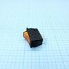 RK1-12 1X1 B/OR"0-", выключатель клавишный on-off без подсветки цвет корпуса (черный) цвет кнопки (оранжевый)