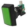 GMSI-3B-R NO(NC)+NC(NO) GREEN, кнопка прямоугольная с led подсветкой, цвет зеленый, размер 50х32мм, посадочное отверстие 23.5мм, 5а/250в
