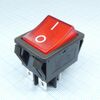 R59-5BRBT2-G, выключатель клавишный с подсветкой 16а 250в on-off 4 pin -красный-