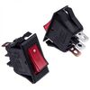 KCD3-101N-C2-R/3P ON-OFF, клавишный переключатель on-off 3pin с подсветкой, 250в 15а