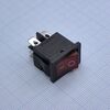 DS RWB-207 красный 12V, 2 положения клавиши, 2 группы замыкающих контактов, 250vac 6a, ширина контакта 4.8мм, красная подсветка 12в