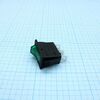 RK1-16 1X1N B/G"0-", выключатель клавишный on-off с подсветкой цвет корпуса (черный) цвет кнопки (зеленый)