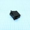 RK1-16 1X1 B/B"0-", выключатель клавишный on-off без подсветки цвет корпуса (черный) цвет кнопки (черный)