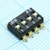 DMHA-04G-G, dip переключатель 4 группы smd монтаж шаг 2.54мм 0.025а 24в (аналог swd4-4)