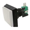 GMSI-2B-S NO(NC)+NC(NO) WHITE 50MM, кнопка квадратная с led подсветкой, цвет белый, размер 50х50мм, посадочное отверстие 23.5мм, 5а/250в