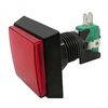 GMSI-2B-S NO(NC)+NC(NO) RED 50MM, кнопка квадратная с led подсветкой, цвет красный, размер 50х50мм, посадочное отверстие 23.5мм, 5а/250в