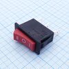 DS SC-7 ON-OFF-ON красн, 3 положения клавиши, 1 группа контактов на переключение, 250v 10a, ширина контактов 6.3мм