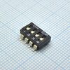 DMR-04-V, движковый переключатель 4 группы smd монтаж 2.54мм 25ма 24в