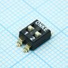 DMHA-02G-G, dip переключатель 2 группы smd монтаж шаг 2.54мм 0.024а 24в (аналог swd4-2)