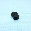 RK1-12 1X1 B/B"0-", выключатель клавишный on-off без подсветки цвет корпуса (черный) цвет кнопки (черный)