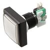 GMSI-2B-S NO(NC)+NC(NO) WHITE 44MM, кнопка квадратная с led подсветкой, цвет белый, размер 44х44мм, посадочное отверстие 23.5мм, 5а/250в