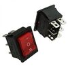 KCD4-601-C R/6P ON-OFF-ON, клавишные переключатели на 3 положения on-off-on 6pin с подсветкой, 250в 15а