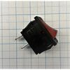 SC-768-2P Red, переключатель клавишный, двухконтактный,6a 250v, черный корпус, красная клавиша