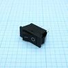RK1-17 1X1 B/B"0-", выключатель клавишный on-off без подсветки цвет корпуса (черный) цвет кнопки (черный)
