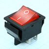 IRS-201-1C3-R/B, переключатель с подсветкой on-off (15a 250в) две группы на замыкание