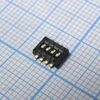DHN-04F-V, движковый переключатель 4 группы smd монтаж 1.27мм 25ма 24в положение выкл
