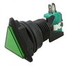 GMSI-6B-T NO(NC)+NC(NO) GREEN, кнопка треугольная с led подсветкой, цвет зеленый, размер 38.2мм, посадочное отверстие 23.5мм, 5а/250в