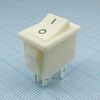 R19-20WWBT-G, выключатель клавишный 6а 250в on-off 4 pin -белый-