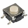 B3S1000P, кнопка тактильная 6х6 h=4.3мм (3.4мм+толкатель 0.9мм) 1.57n(160гр) 0.05a 24в smd монтаж 5000000циклов лента на катушке
