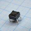 SKHHALA010, кнопка тактильная 6х6мм, вертикальная, серая h=0.8мм 1.57n 0.05a 12в 500000 циклов монтаж в отверстие