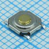 PTS525SM15SMTR2LFS, кнопка тактильная 5.1х5.1х1.5мм n.o. spst круглая 0.02а 15в 1000000 циклов 1.57н smd лента на катушке