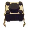 SKHHAJA010, г3.5 mm black top actuator 6 mm square snap-in tactile switch