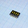 DMR-04-T-V-T/R, движковый переключатель 4 группы smd монтаж 2.54мм 25ма 24в с плёнкой