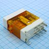 HF157F/024-2Z25FD1, реле силовое 8а две группы на переключение с led и кнопкой катушка 24в
