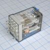 55.34.9.024.0090, миниатюрное универсальное электромеханическое реле; монтаж в розетку; 4co 7a; контакты agni; катушка 24в dc; степень защиты rti; опции: кнопка тест + led + диод