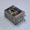 56.32.9.110.0040, миниатюрное силовое электромеханическое реле; монтаж в розетку или наконечники faston (4.8х0.5мм); 2co 12a; контакты agni; катушка 110в dc; степень защиты rti; опции: кнопка тест + мех.индикатор