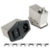 DL-1DZ2KR 1A. 250V, однофазный сетевой фильтр 1а 250в встроенный выключатель и предохранитель