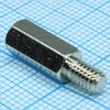 H-L1200-1800-5-04-1N1W, стойка латунная для печатной платы, шестигранная, м4, 12мм, отверстие- винт