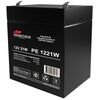 PE1221W, аккумулятор свинцово-кислотный 12v 5ah, размер 90х70х101мм, плоская клемма 6.3мм, срок службы 8 лет