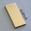 Аккумулятор внешн. портативн. (10000mAh), power bank, 10ah, 2usb(2a), литий-полимерный, алюм.корпус 160*78, золото