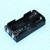 GSN-32-2SL, держатель для двух батареек типа аа под пайку, цвет черный