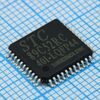 STC89C52RC-40I-LQFP44, микроконтроллер 51 семейства 512-бит статическое озу 8кб флэш-память питание 3.3в...5.5в lqfp44(10x10)