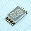 KCPSA04-123, 1 разрядный сегментный дисплей smd 10,16мм/зеленый/570нм/5.6-11мкд/оа