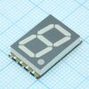 KCSA56-105, 1 разрядный сегментный дисплей smd 14,22мм/красный/635нм/4.7-30мкд/оа