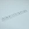 ASL239D9LED15G, групповая линейная линза на 9 светоточки для светодиодов 3030/3535, 93%, 15°. 9x1, 239mm h:29mm, pmma