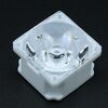 AY22D13H6G-P, линза белая с клеевой основой для светодиода 3535/3030, ~6°, 21,57x21,57mm h:13mm, с пинами, pmma