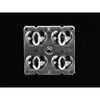 ALST50D4LED5050T2M, групповая квадратная линза 2x2 на 4 светодиода 5050/3535 эфф=93% диаграмма t2,50x50mm