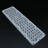AJHB236D80LED90G, групповая прямоугольная линза на 80 светодиода 3030/2835, эфф=90%, диаграмма 90°, 236x70mm h:7,1mm, pc-1250z