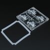 AJST50D4LEDT2M, групповая квадратная линза 2x2 c ip уплотнителем на 4 светодиода 5050/3535/3030, диаграмма t2, эфф=88%, 50x50mm h:9,24mm, pc