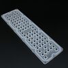 AJHB236D80LED60G, групповая прямоугольная линза на 80 светодиода 3030/2835, эфф=90%, диаграмма 60°, 236x70mm h:7,1mm, pc-1250z