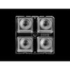 ALHB50D4LED3535T60G, групповая квадратная линза 2x2 на 4 светодиода 3535/3030 эфф=93%, ~60°, 50x50mm h:7.95mm pmma