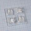 C12360_STRADA-2X2-DNW, квадратная модуль линза 2x2 на 4светодиода lg innotek серии lemwa33x, эфф=93%, ассиметричная, 50x50mm h:11mm