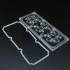 ALHB173D12LED120G-NEW, групповая прямоугольная линза 2x6 на 12 светодиодов 3030/3535/5050, эфф=93%, 120°, 173x71.4mm h:mm, pmma, обновленная версия
